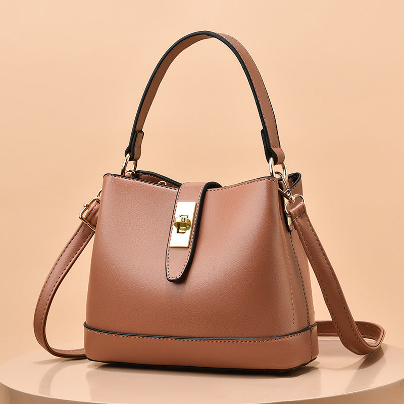 Stylish PU Bucket Handbag