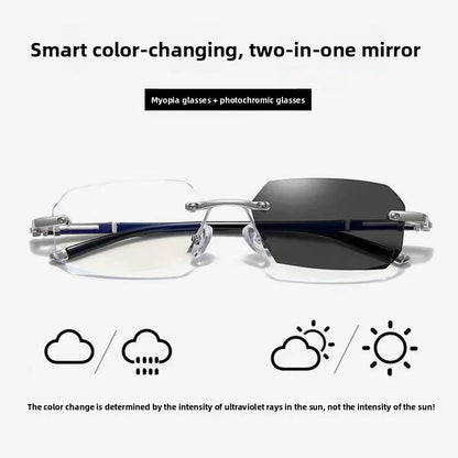 Stylish rimless glasses