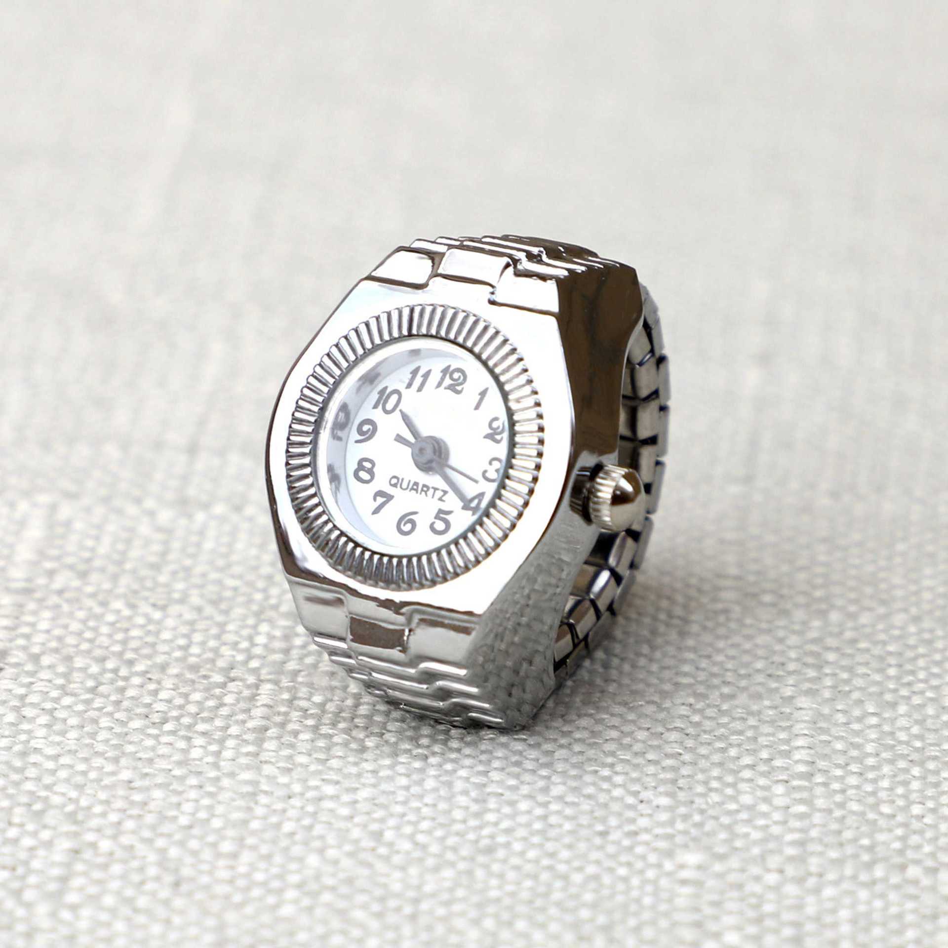 Stylish Ring Watch with Digital Display