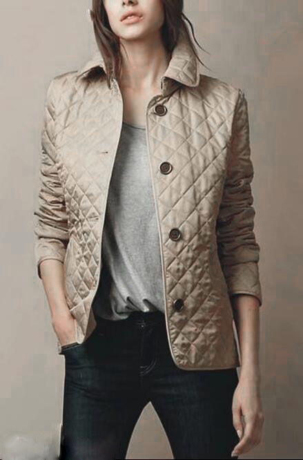 Stylish single-breasted cotton coat with lapel