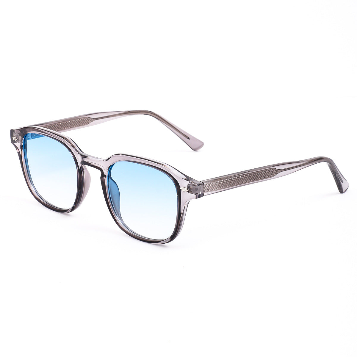 Stylish square-framed sunglasses with rice studs