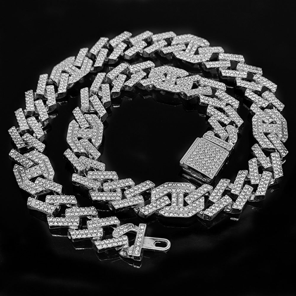 Stylish Square Men's Watch Bracelet Necklace Set