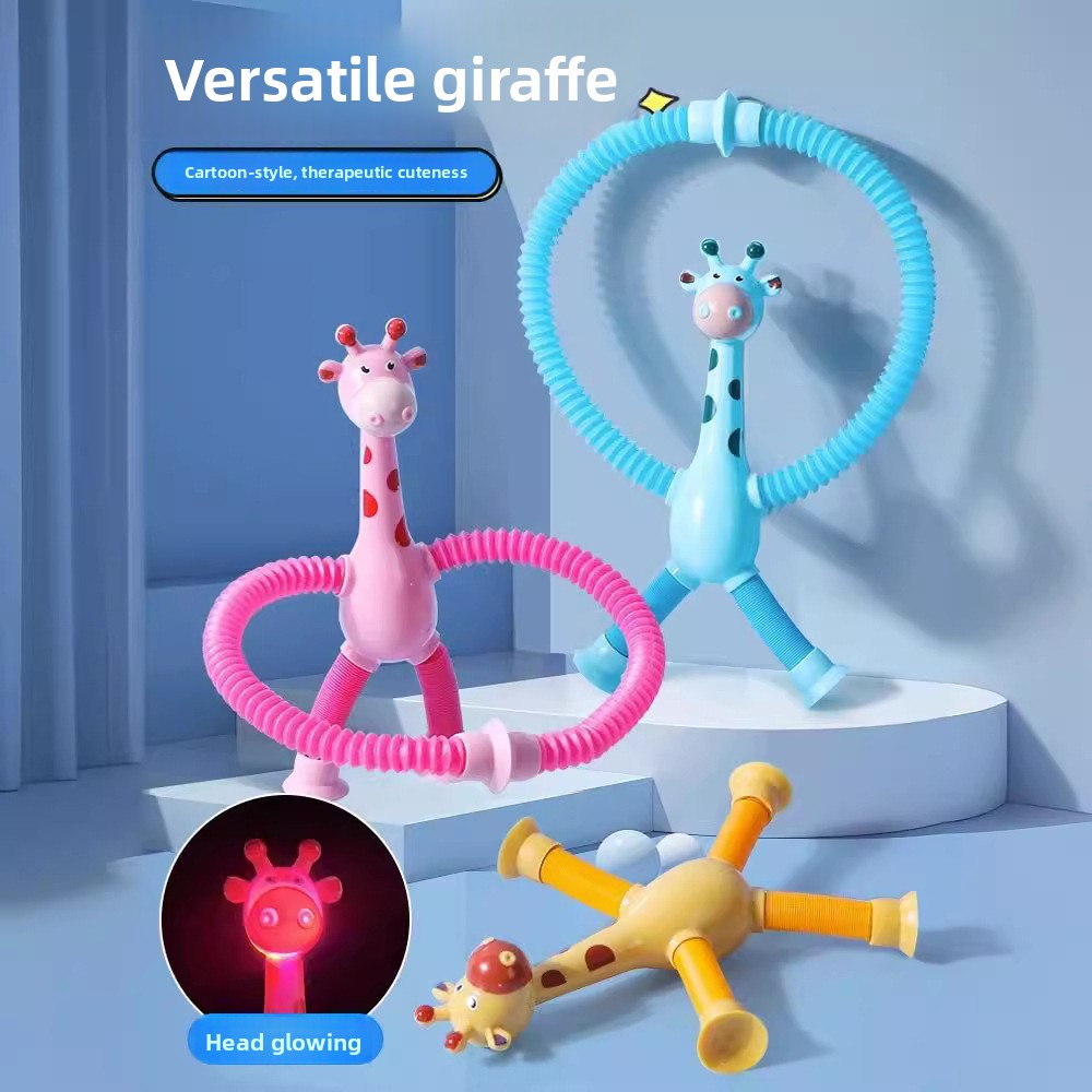 Sucker Giraffe Robot Telescopic Toy