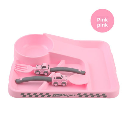 Suction Cup Baby Plate Set with Fork and Spoon