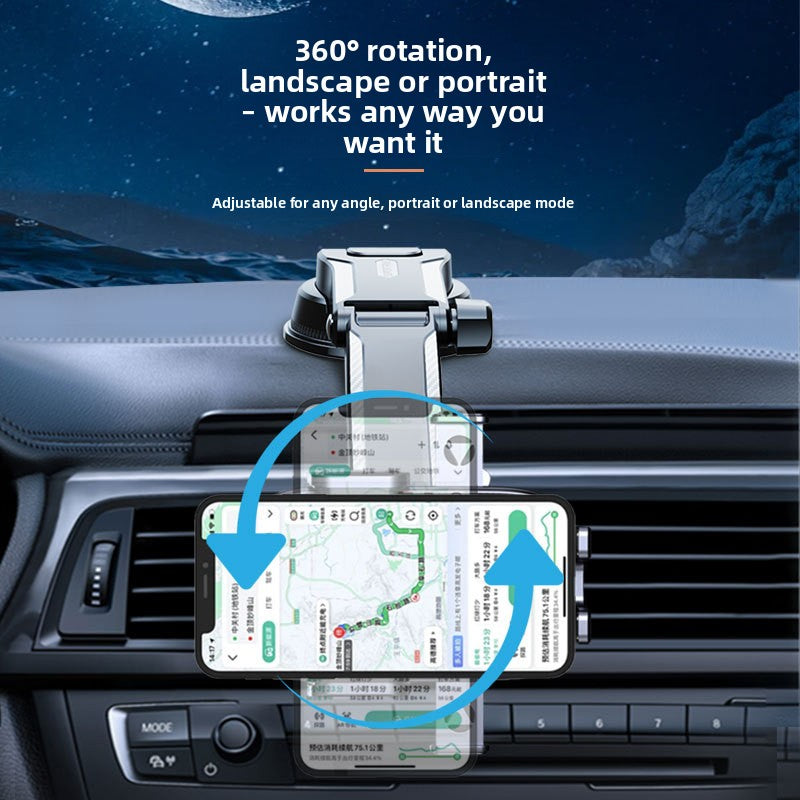 Suction Cup Car Phone Holder Multi Angle Rotating Foldable Stand