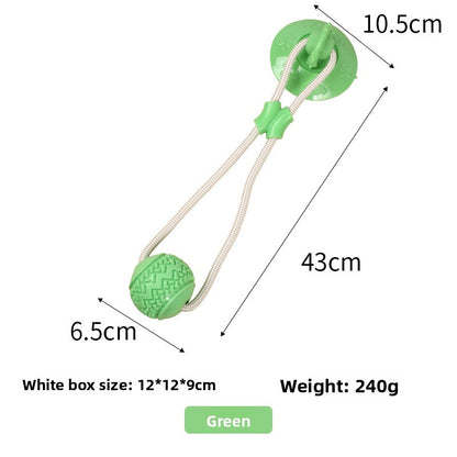 Suction Cup Dog Chew Toy with Rope and Treat Ball