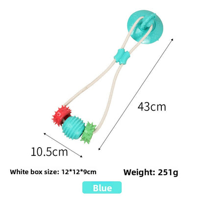 Suction Cup Dog Chew Toy with Rope and Treat Ball