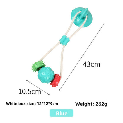Suction Cup Dog Chew Toy with Rope and Treat Ball