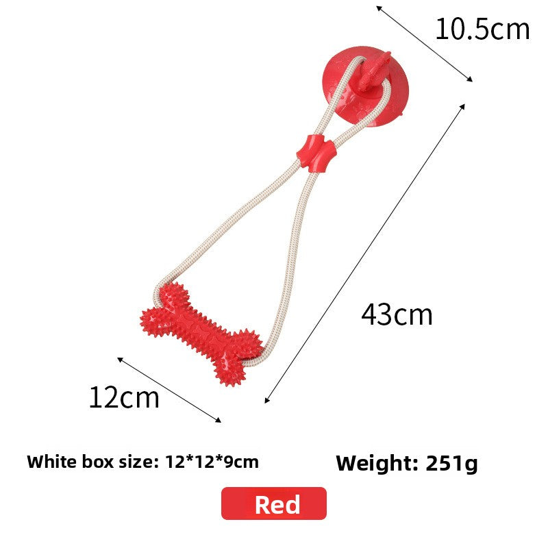 Suction Cup Dog Chew Toy with Rope and Treat Ball