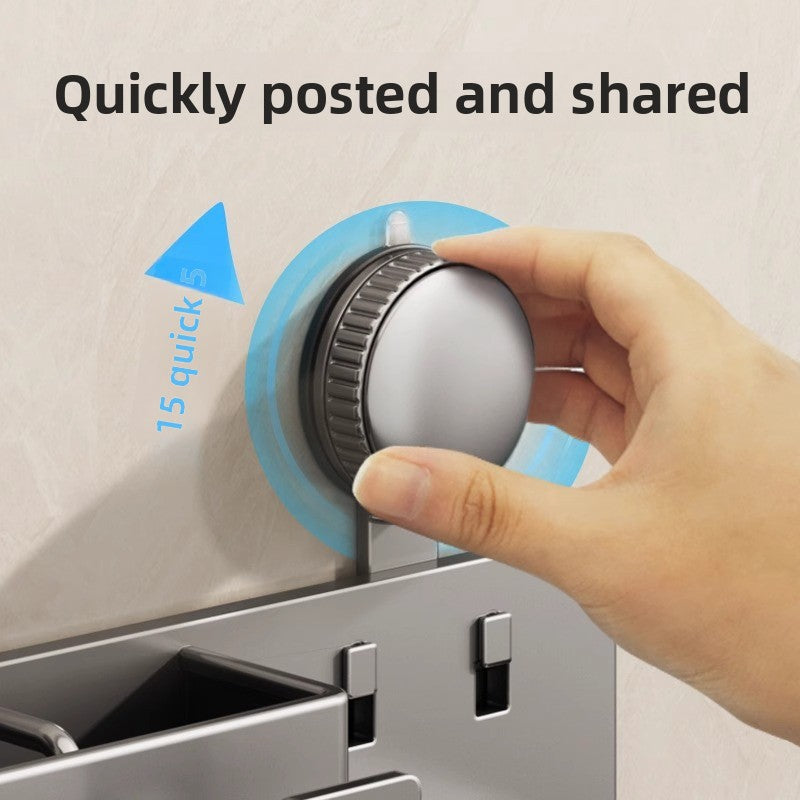 Suction Cup Toothbrush and Hair Dryer Wall Mount Holder