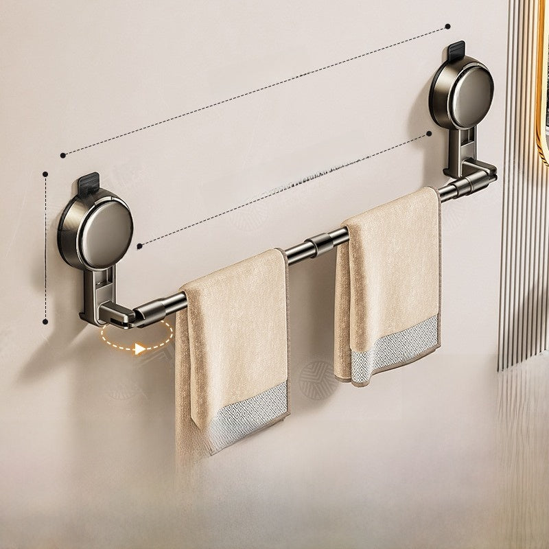 Suction Cup Towel Rack Bathroom Stainless Steel Hanger