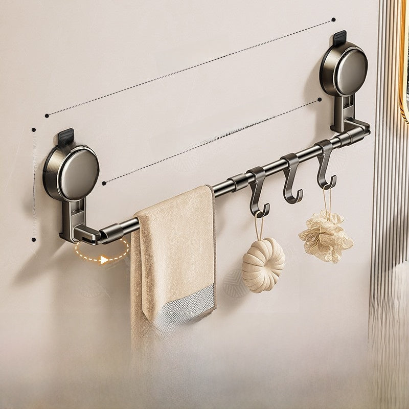 Suction Cup Towel Rack Bathroom Stainless Steel Hanger
