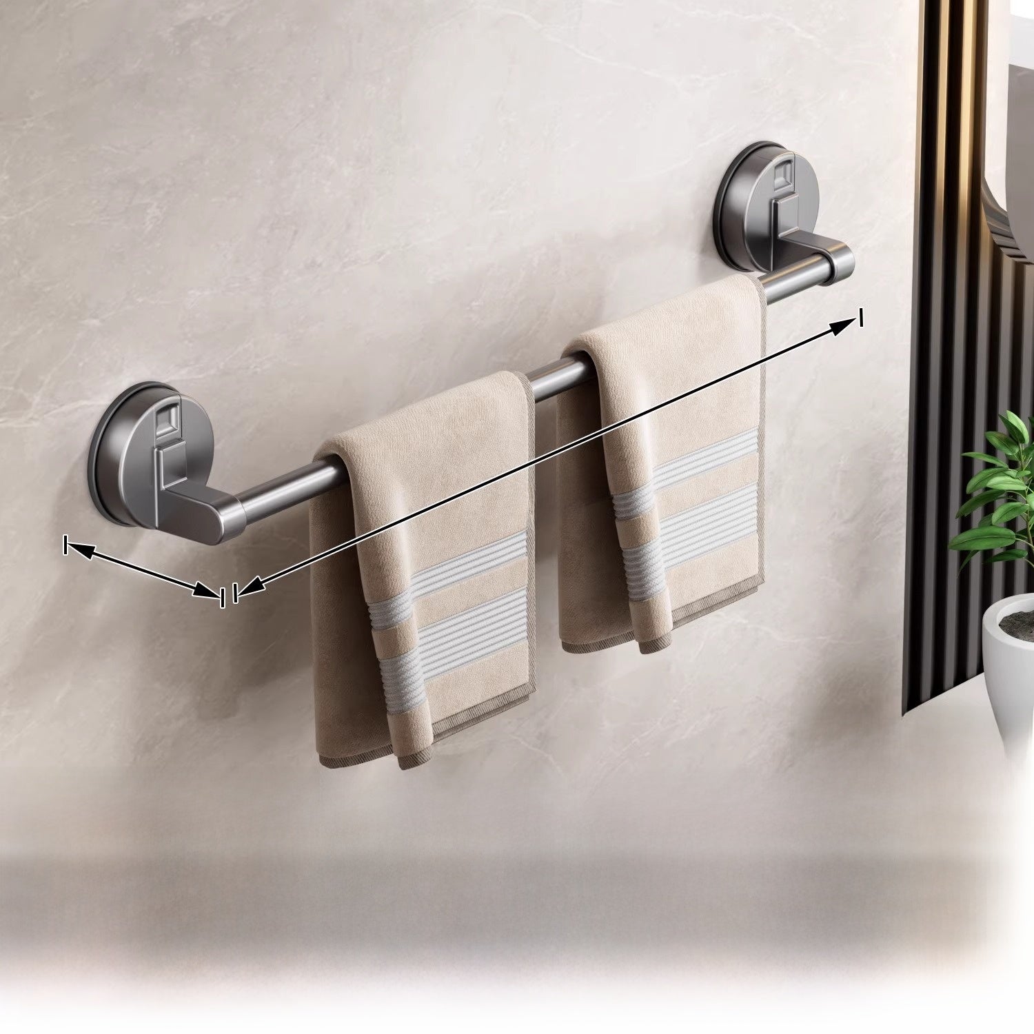 Suction Cup Towel Rack