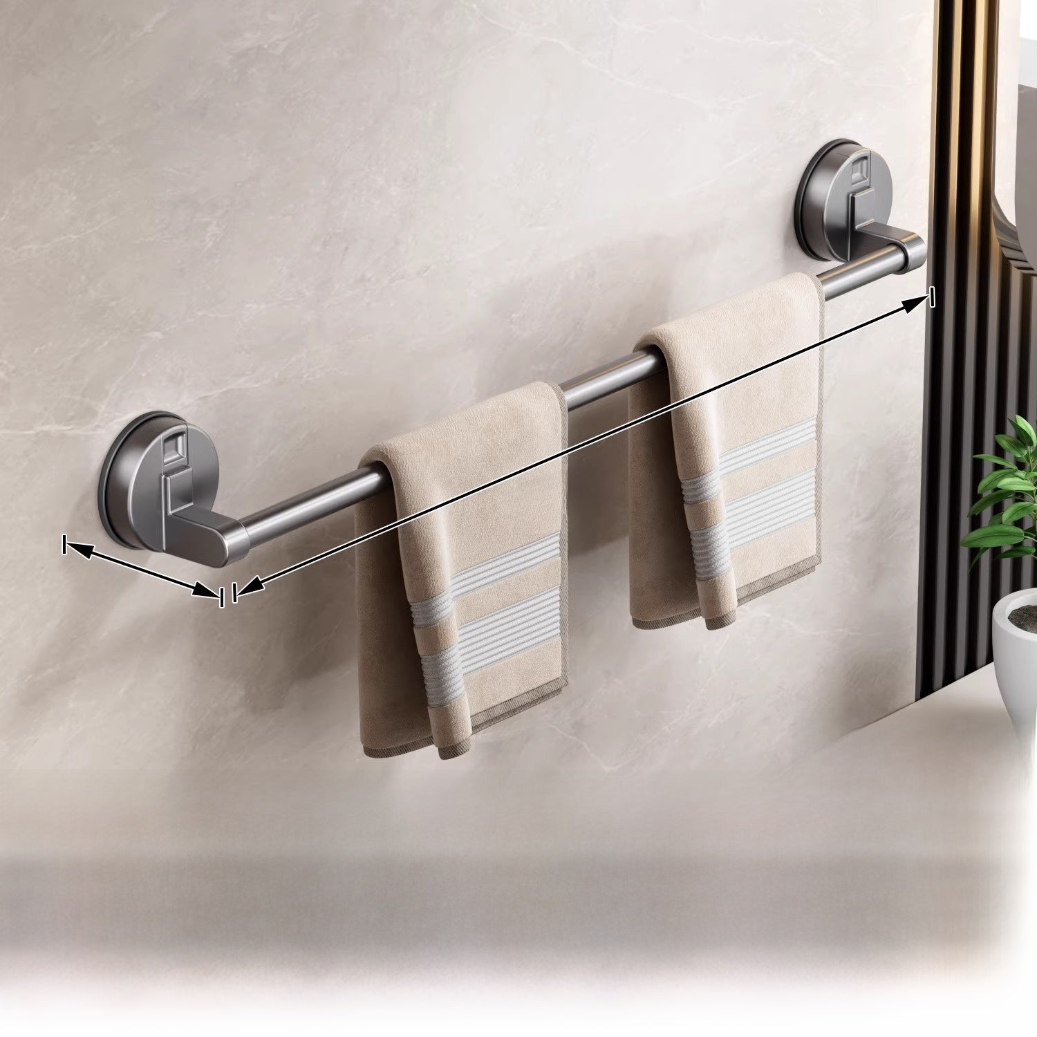 Suction Cup Towel Rack