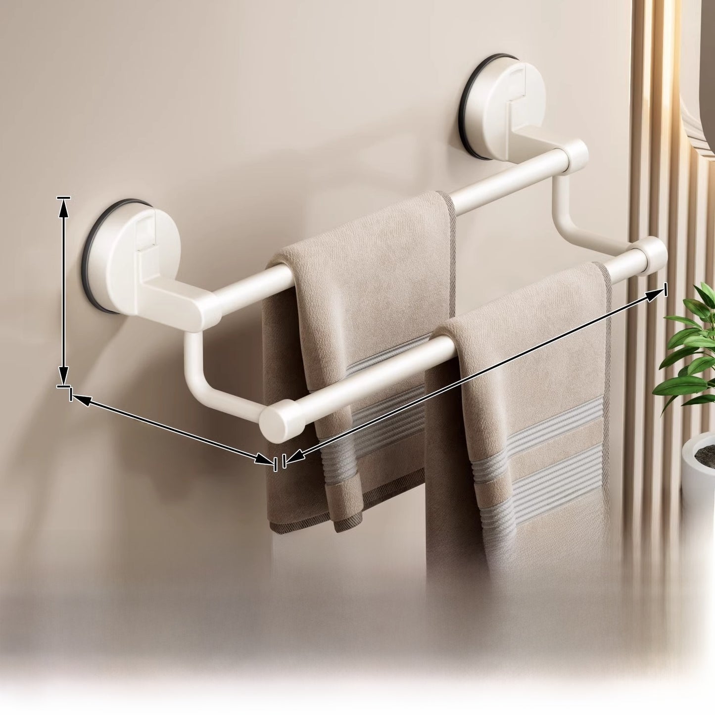 Suction Cup Towel Rack