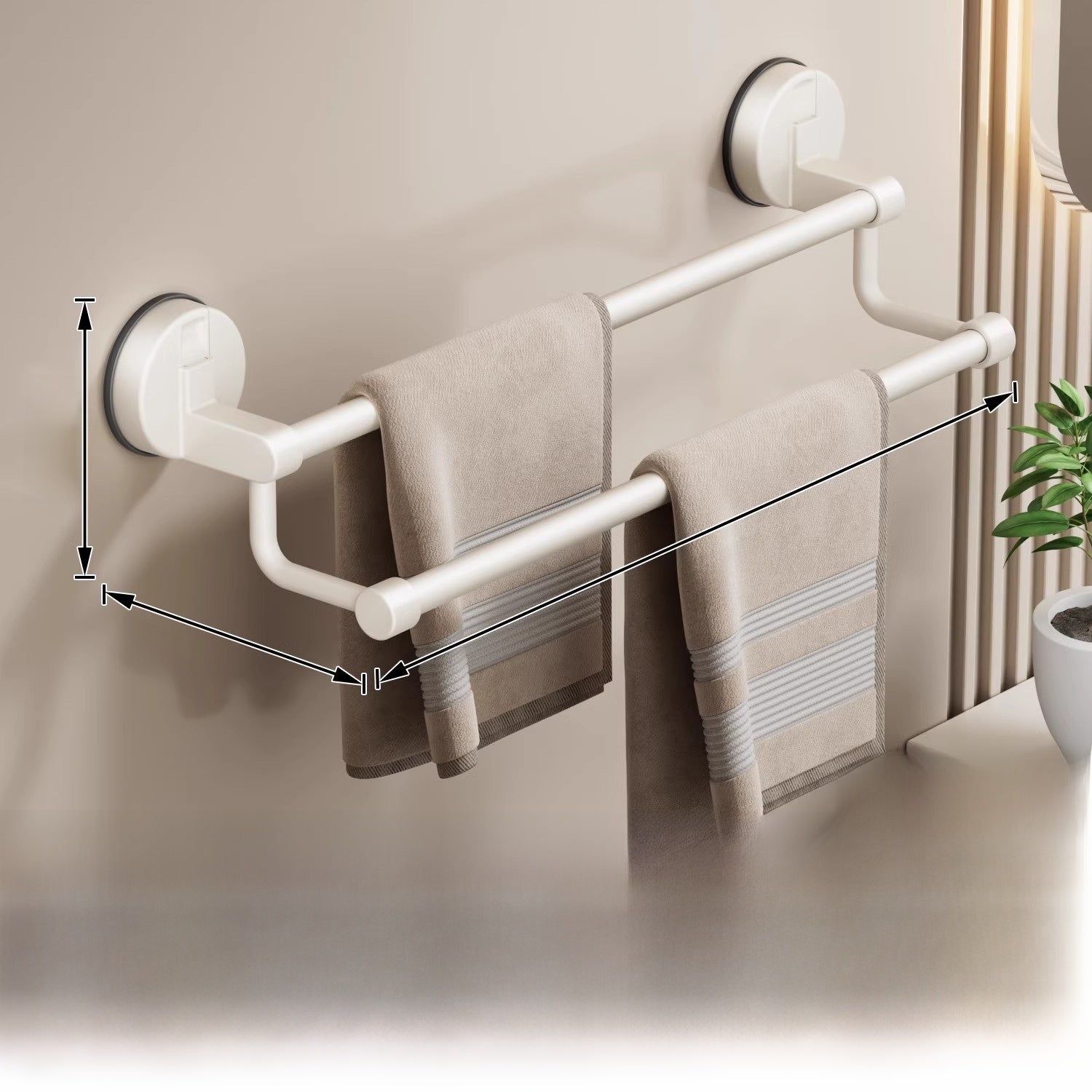 Suction Cup Towel Rack