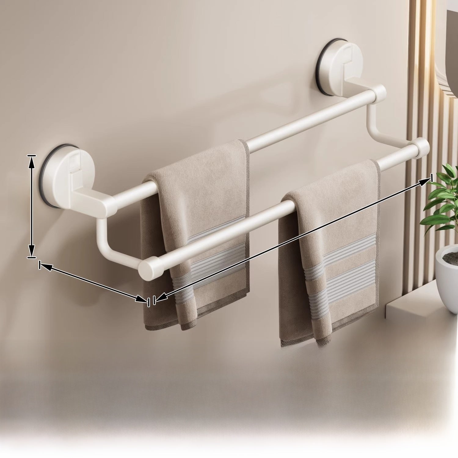 Suction Cup Towel Rack