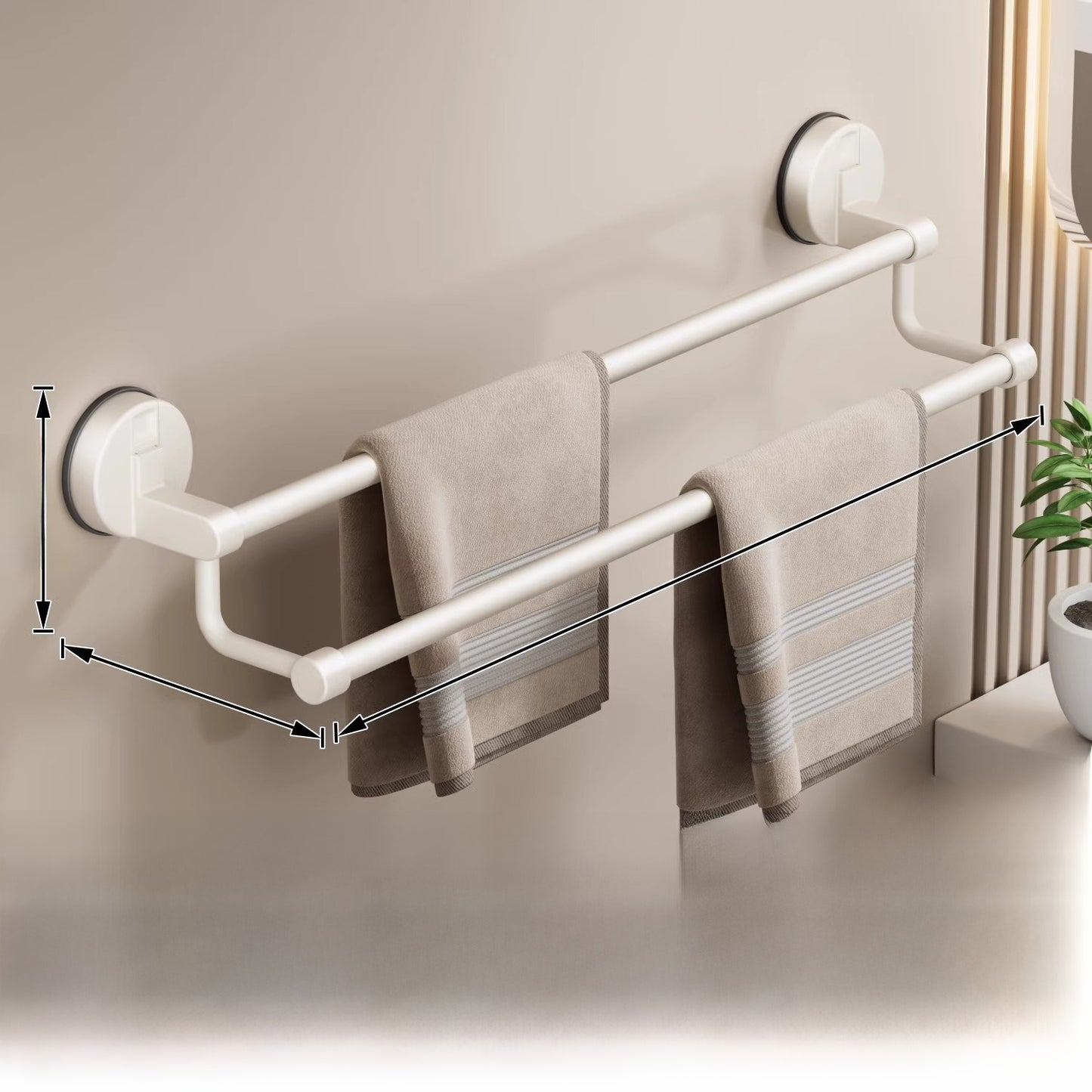 Suction Cup Towel Rack