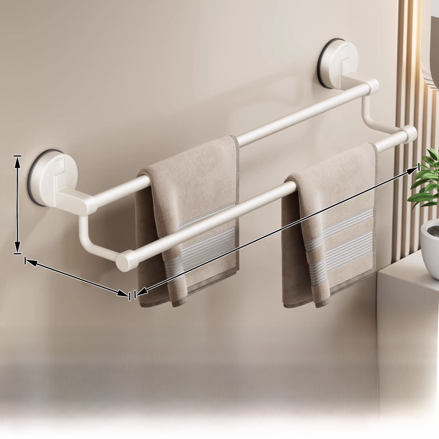 Suction Cup Towel Rack