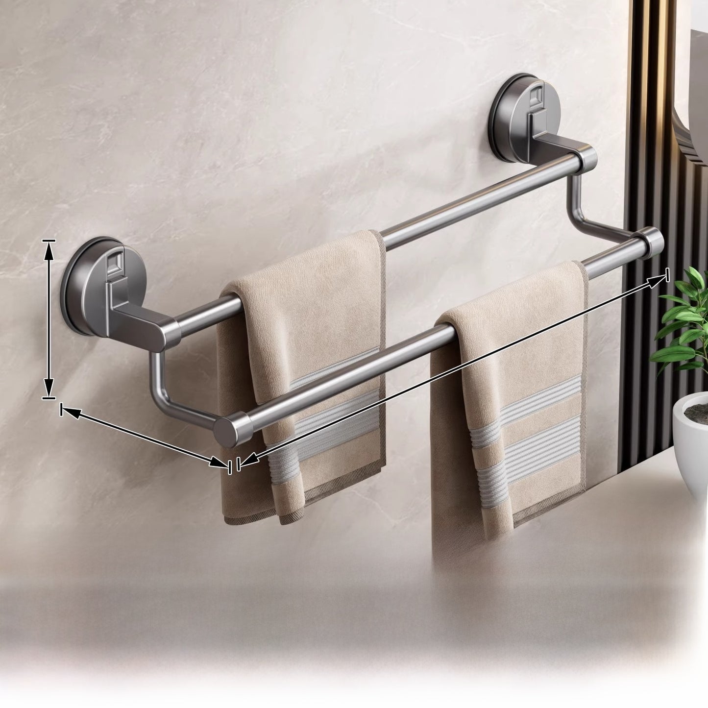 Suction Cup Towel Rack