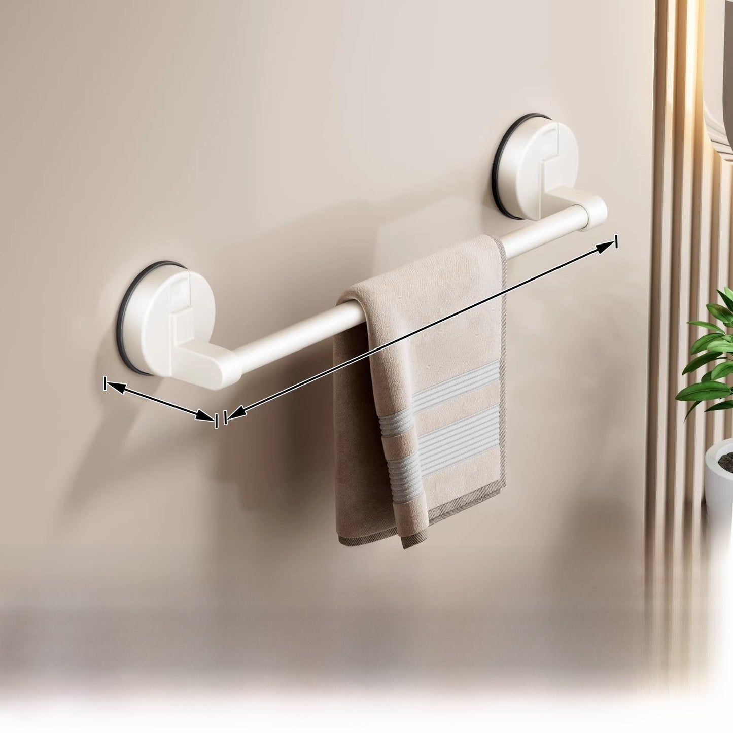 Suction Cup Towel Rack