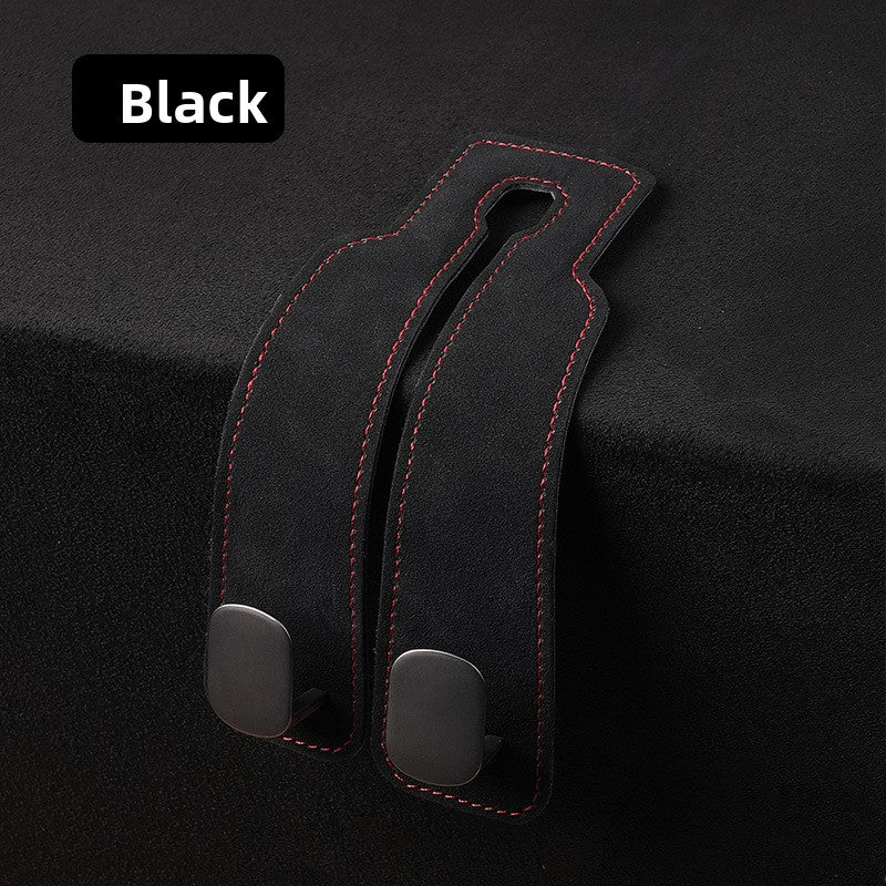 Suede car metal hook