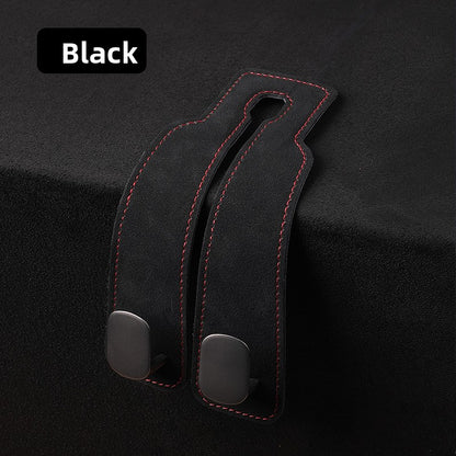 Suede car metal hook