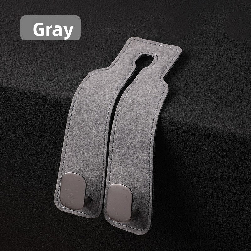 Suede car metal hook