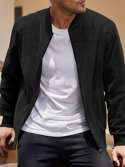 Suede Casual Zipper Jacket