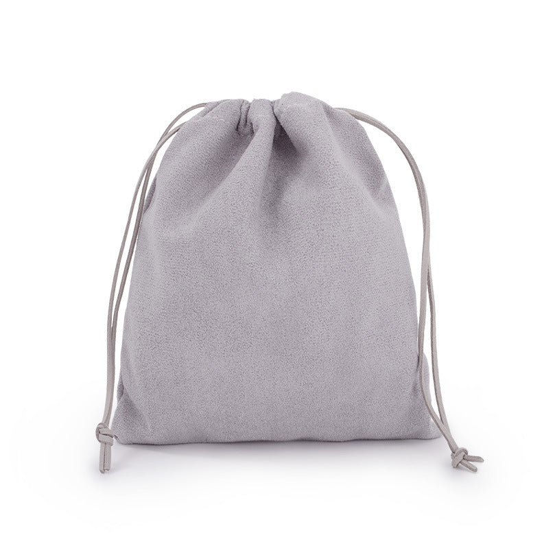 Suede drawstring pouch