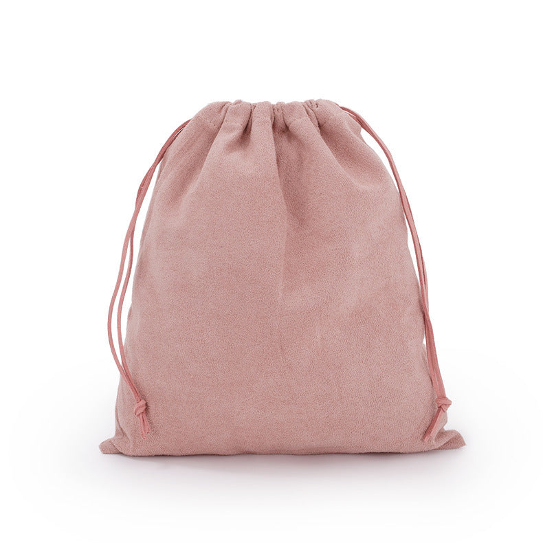 Suede drawstring pouch
