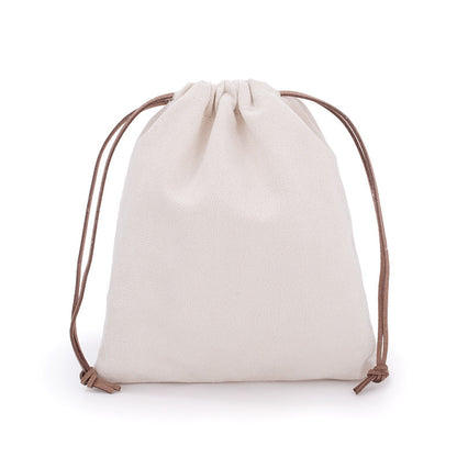 Suede drawstring pouch