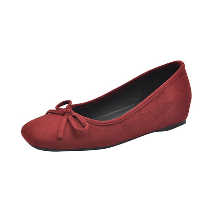 Suede flat shoes