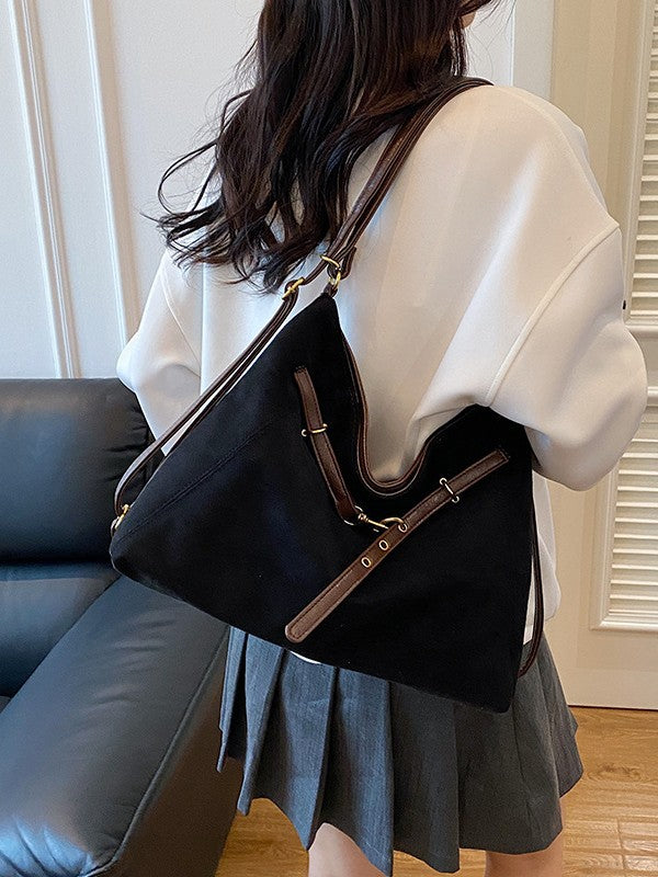 Suede Handbag
