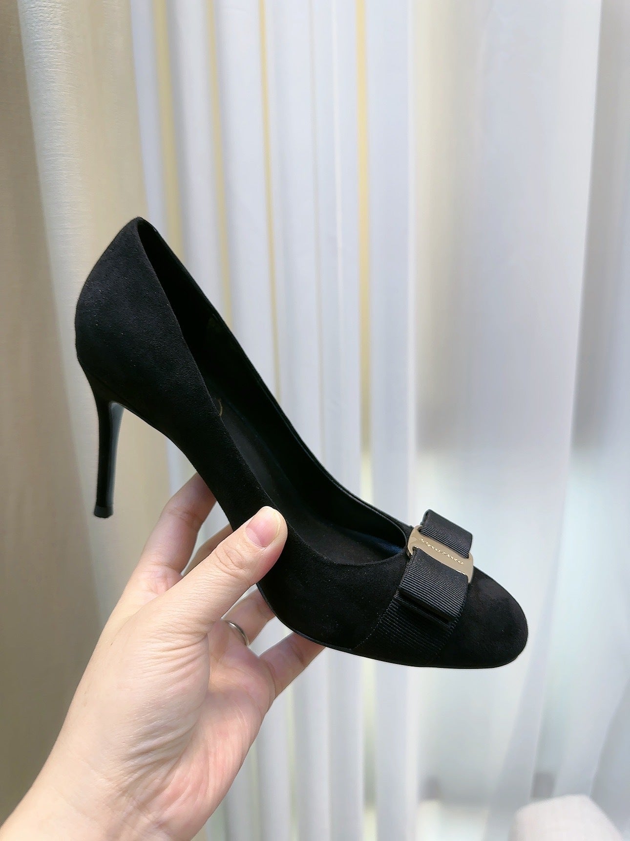 Suede High Heels