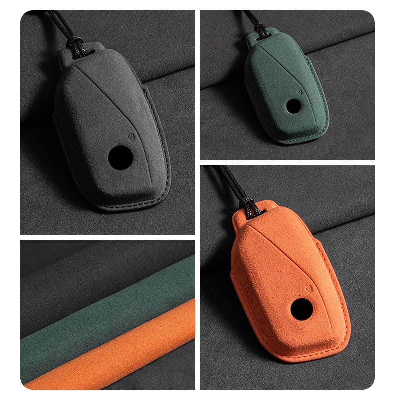 Suede Key Cover with Strap
