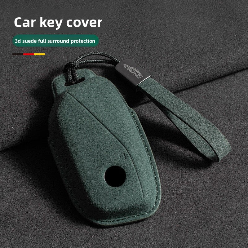 Suede Key Cover with Strap