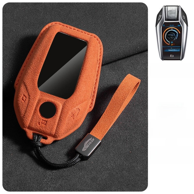 Suede Key Cover with Strap