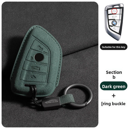 Suede Key Cover with Strap