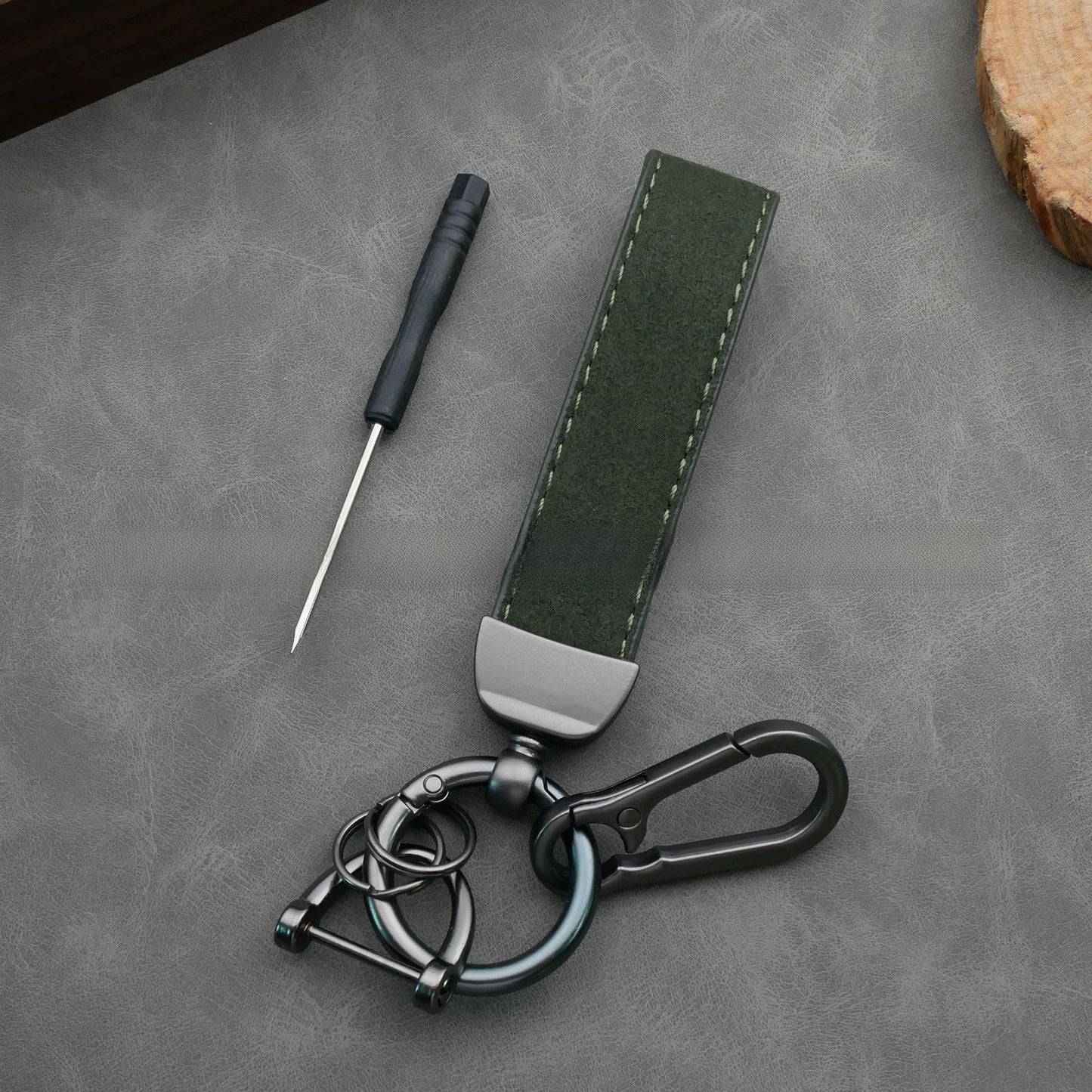 Suede Keychain