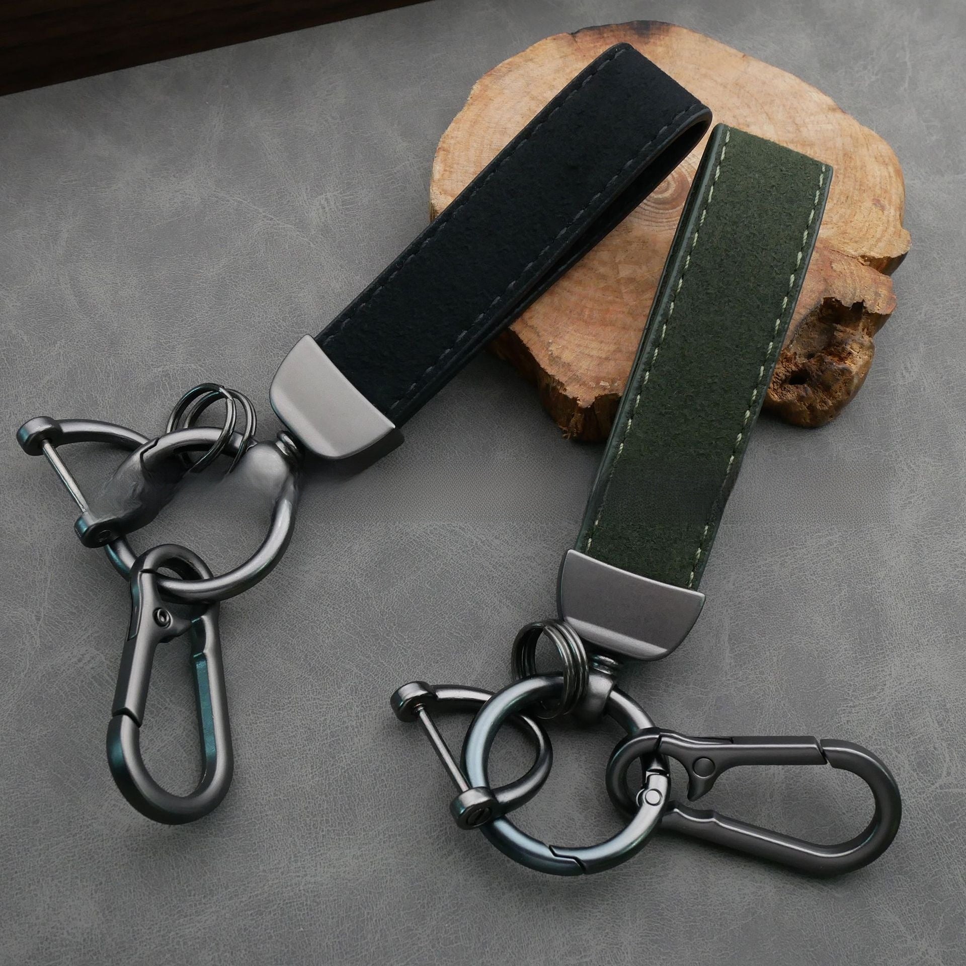 Suede Keychain