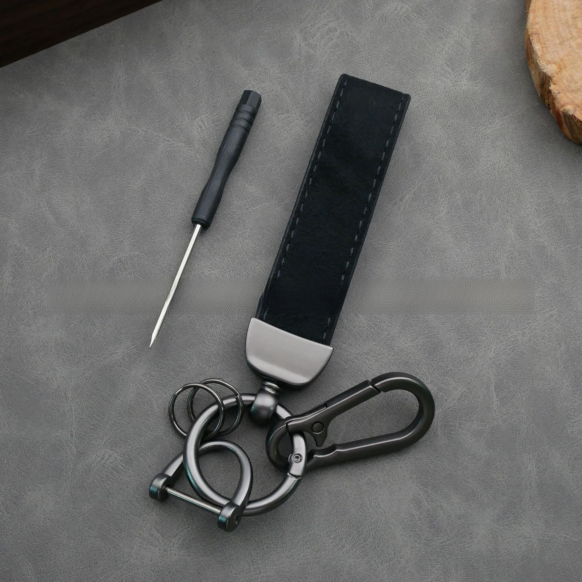 Suede Keychain