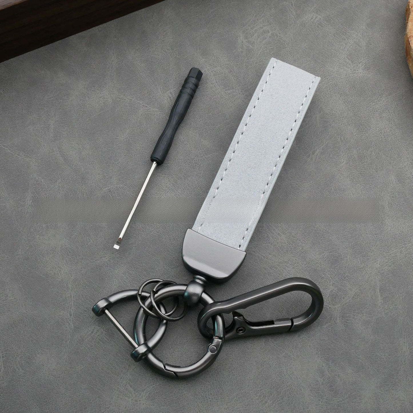 Suede Keychain