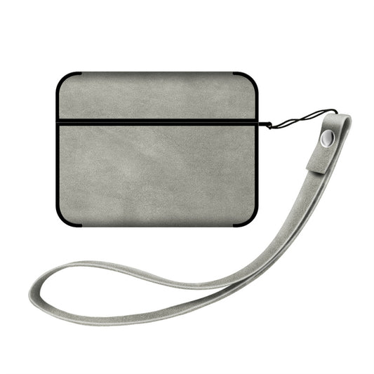 Suede Leather AirPods Protective Cover with Lanyard