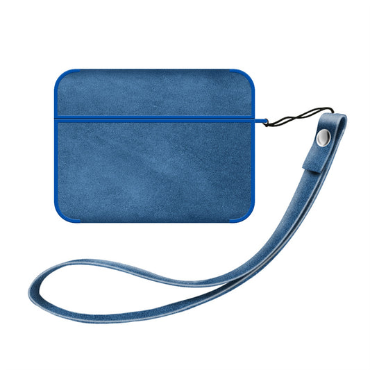 Suede Leather AirPods Protective Cover with Lanyard
