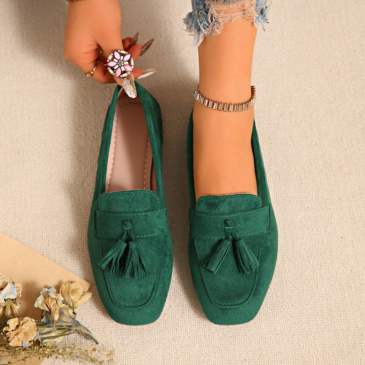 Suede Loafers