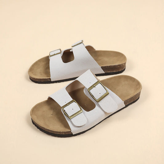 Suede One-Strap Platform Sandals