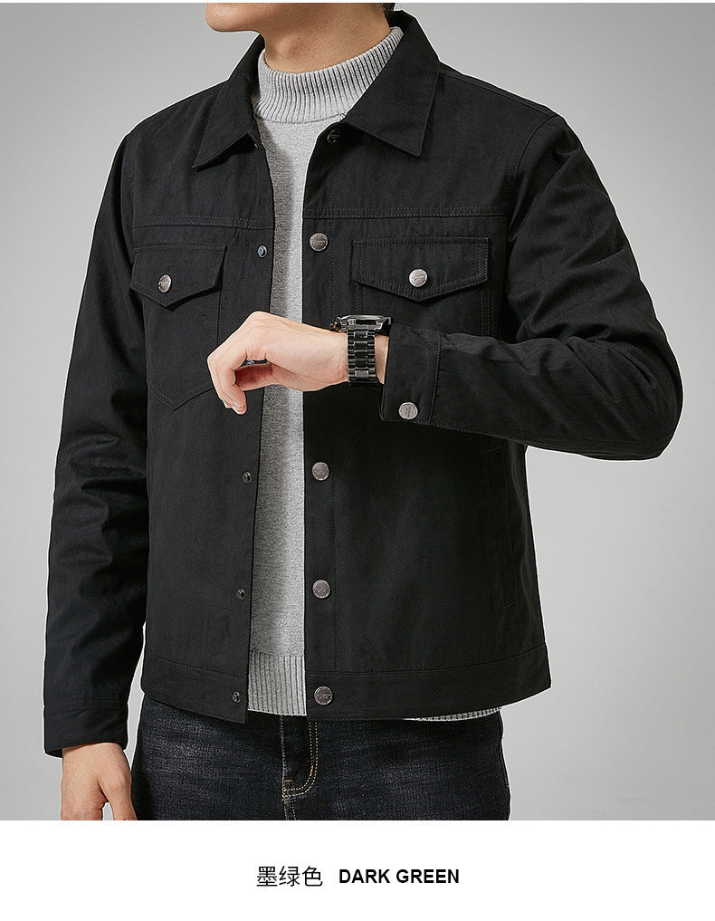 Suede Scrusted Casual Jacket