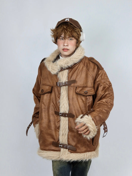 Suede Shearling Coat