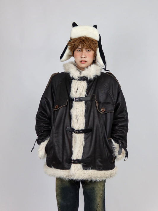 Suede Shearling Coat